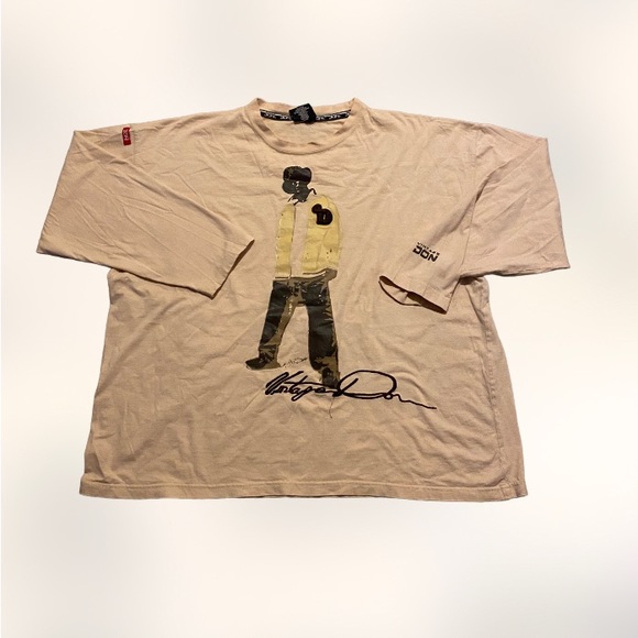 Vintage don 3-d puff print embroidered double sided longsleeve shirt mens 3XL - Picture 1 of 9